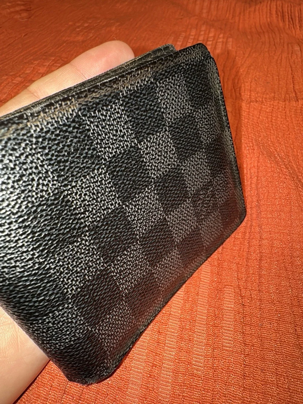 Louis Vuitton Black Damier Graphite Leather Wallet